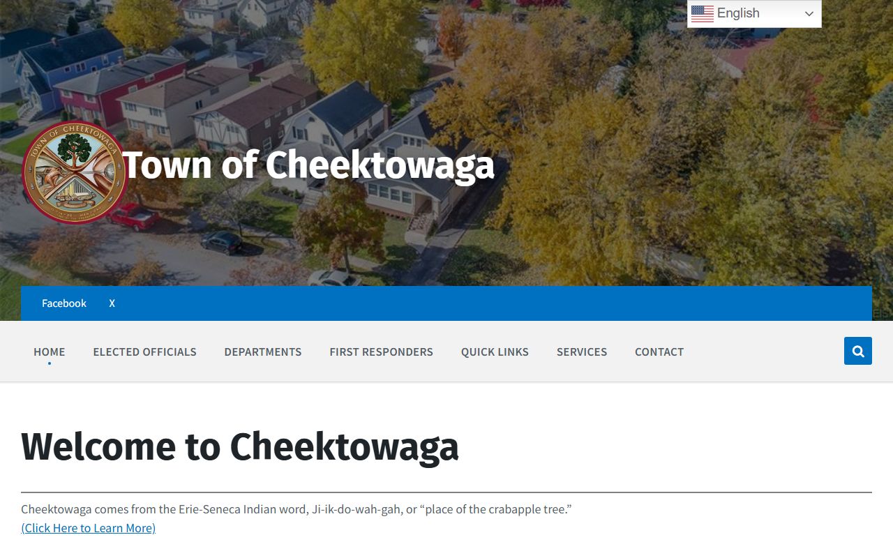 Town of Cheektowaga government website for probate court records research