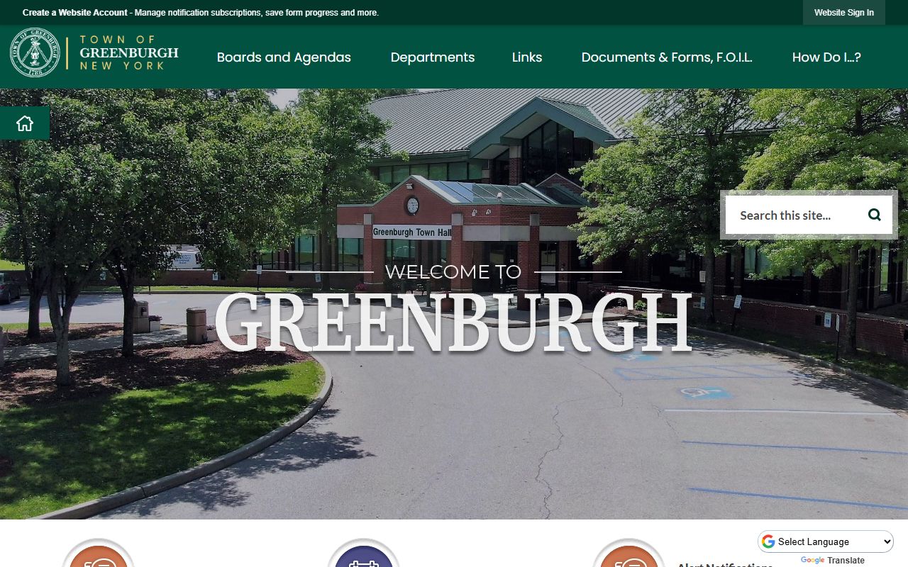 Town of Greenburgh government website for probate court records research