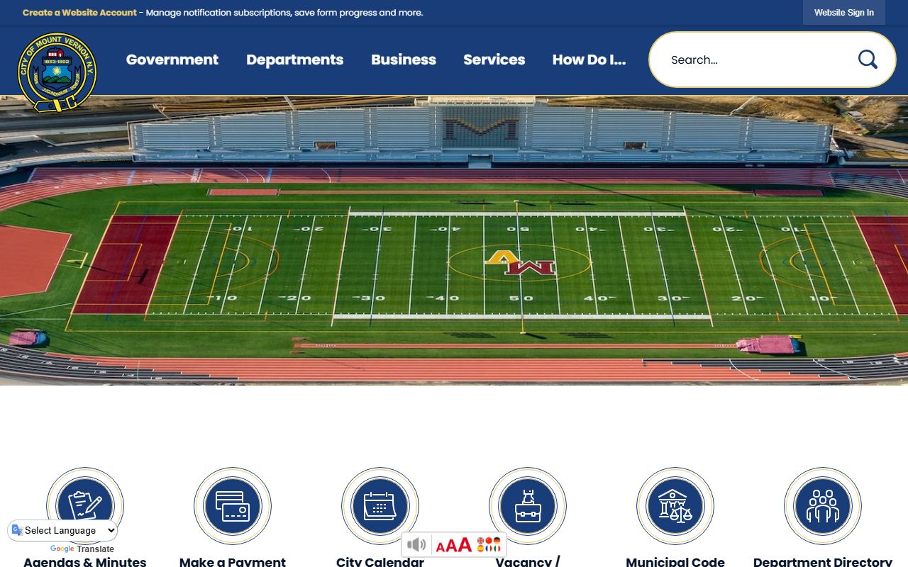 City of Mount Vernon government website for probate court record searches