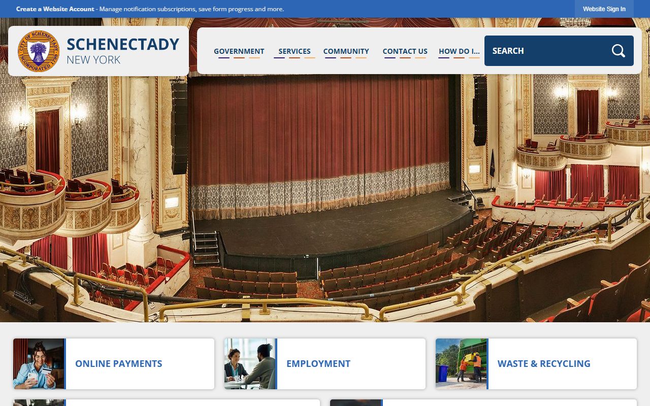 City of Schenectady government website for probate court record information