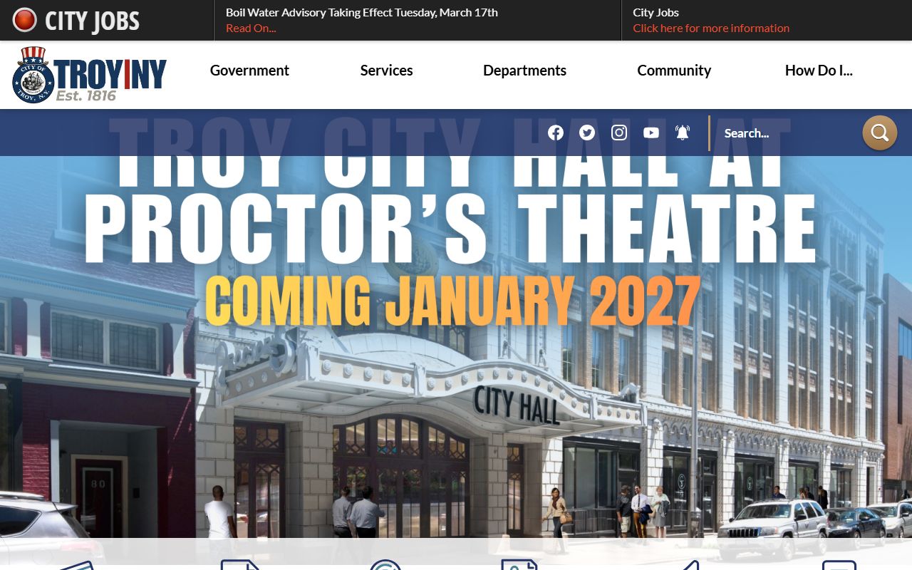 City of Troy government website for probate court record information