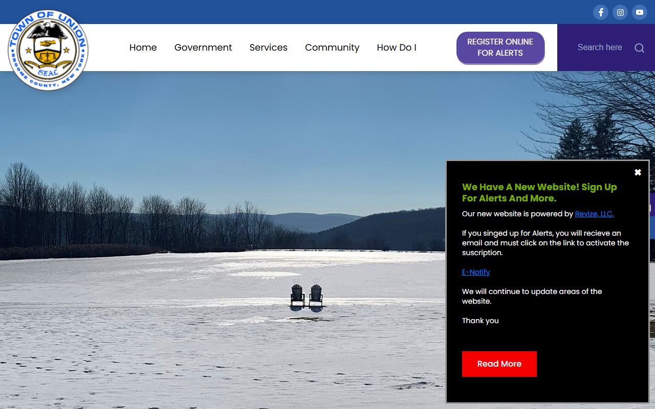 Town of Union government website for probate court record information