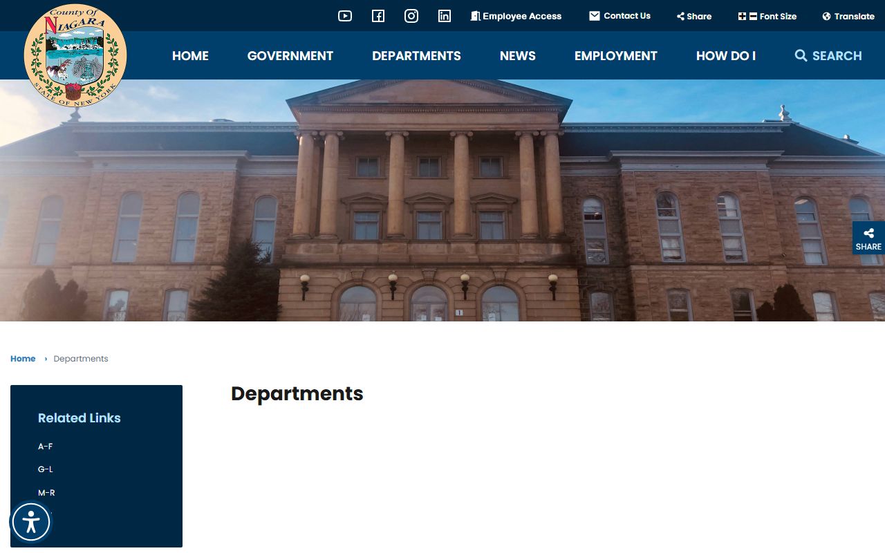 Niagara County government departments for probate court records access