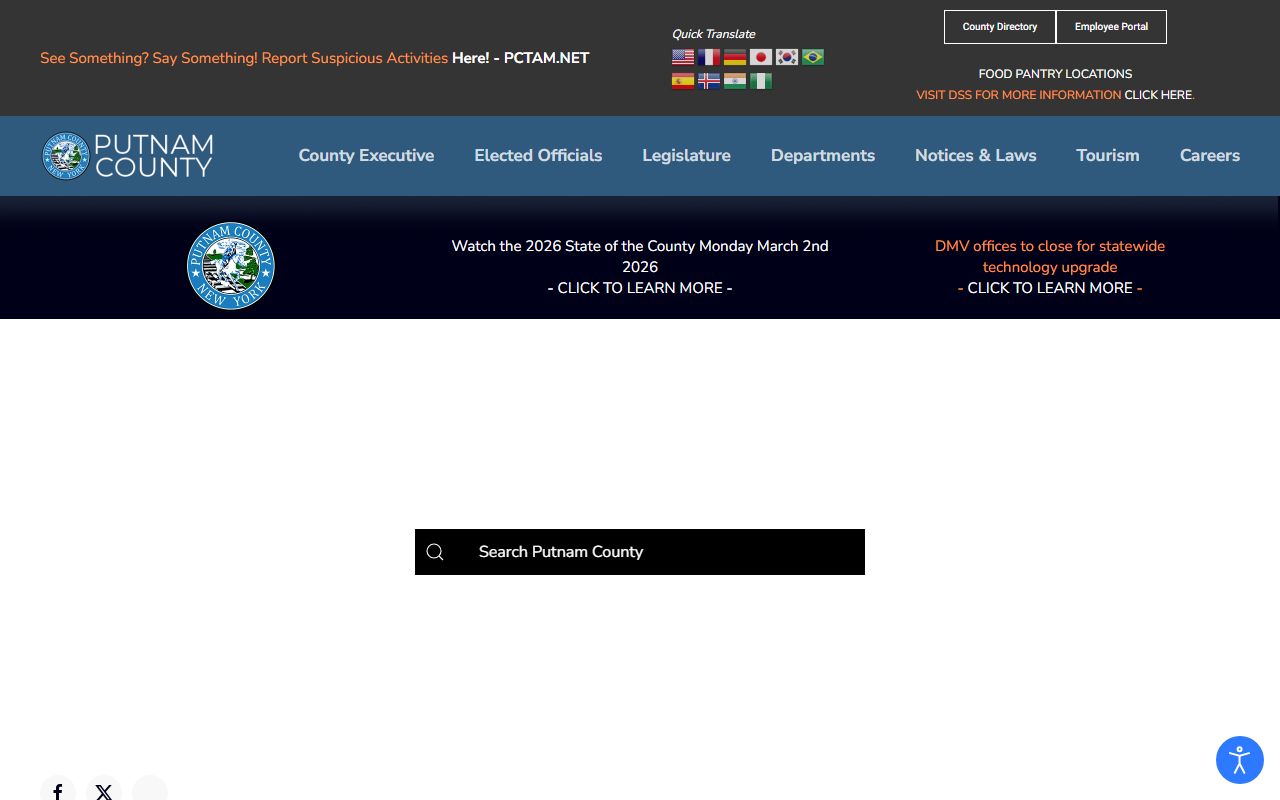 Putnam County government departments for probate court records access