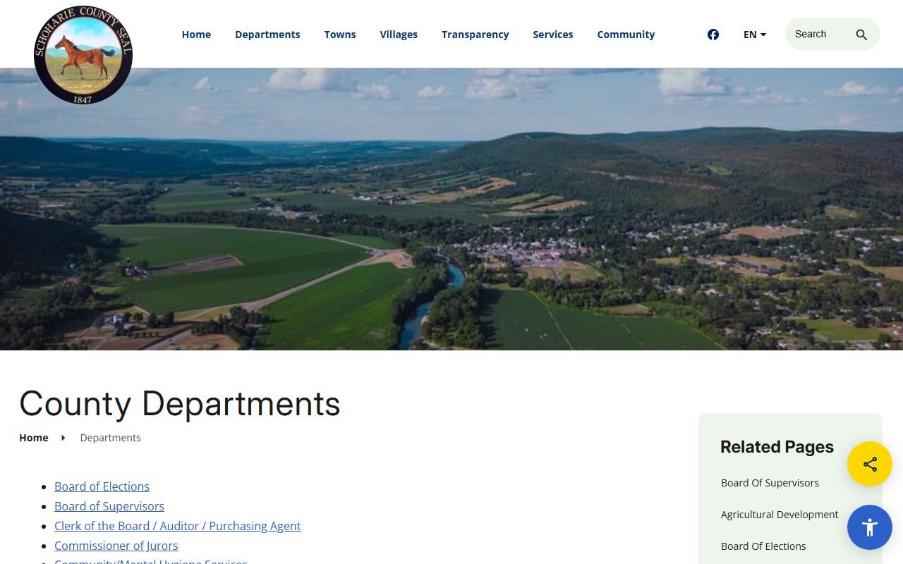 Schoharie County departments information related to probate court records