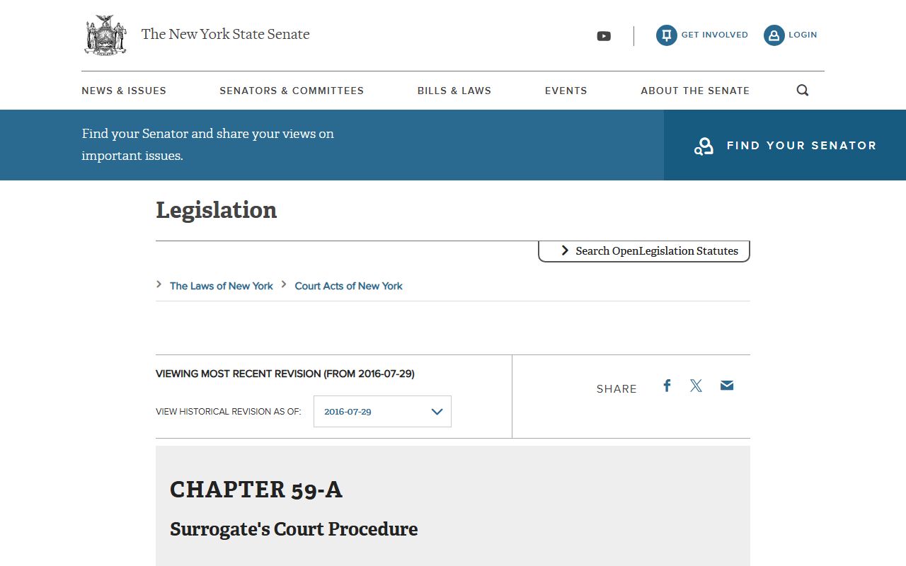 Surrogate's Court Procedure Act reference for Columbia County probate court records